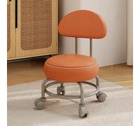 Taburete de rodadura de baja altura ESGT con espalda, taburete de asiento de rodillo bajo, taburete bajo enrollamiento con ruedas de 360 ° para hombres de la oficina en casa Wemen Girl Shop Garage