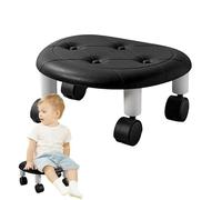 Taburete De Sala De Perfil Bajo - Asiento Giratorio Portátil Para , Silla De Spa Flexible Con Ruedas Lisas, Giratorio De 360 Grados | Taburete Bajo Giratorio, Portátil Para El Hogar, Salón De