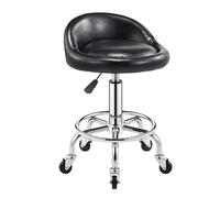 Taburete de salón ajustable resistente con elevación hidráulica y respaldo para tatuajes, masajes, spa facial y clínicas dentales