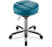 Taburete de salón con ruedas ajustable en altura para peluquería, fábrica, clínica, silla giratoria de poliuretano para salón y bar