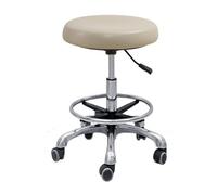 Taburete de sillín con rotación de 360° con reposabrazos, altura ajustable, piel sintética, silla auxiliar dental para salón o clínica