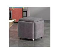 Taburete de sofá, tela tecnológica, silla rodante para sala de estar, construcción sólida