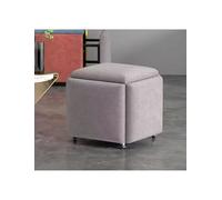 Taburete de sofá, tela tecnológica, silla rodante para sala de estar, construcción sólida