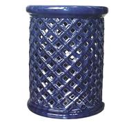 Taburete de tambor de cerámica, taburete decorativo para jardín, diseño esmaltado pintado a mano para maquillaje, mesa auxiliar, soporte para macetas