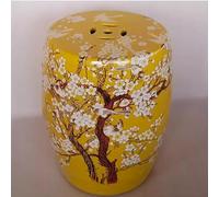 Taburete de tambor de cerámica, taburete decorativo pintado a mano para jardín, patio, porche, patio trasero