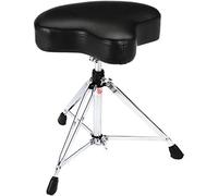 Taburete de tambor Gibraltar, Taburete de tambor Serie 6000 Asiento Moto, 6608 (Diámetro: 39cm, Asiento de vinilo, Super Lock, Posición de trípode, Pies de goma 'Super Foot')