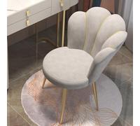 Taburete de terciopelo para sala de maquillaje y baño, silla decorativa en color gris, elegante silla de maquillaje para dormitorio, tocador elegante, diseño cómodo y elegante