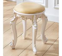 Taburete de tocador acolchado, elegante banco de maquillaje con plástico ABS y patas de acero para dormitorio y baño