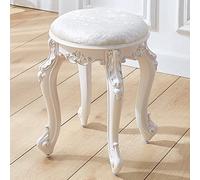 Taburete de tocador, banco de maquillaje acolchado con plástico ABS duradero y patas de acero, ideal para dormitorio y baño