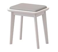 Taburete de tocador con patas tapizadas y de madera maciza, asiento de piano tapizado moderno