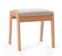 Taburete de tocador de madera maciza para dormitorio, baño, comedor, taburete de diva, diseño elegante y duradero, perfecto para decoración del hogar 45658