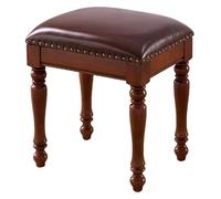 Taburete de tocador de maquillaje marrón, banco de piano para dormitorio, silla versátil para cambiar zapatos, elegante y cómodo asiento para maquillaje y uso diario