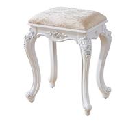 Taburete de tocador de terciopelo, pintado a mano dorado y plateado, banco pequeño para dormitorio, sala de estar o comedor, perfecto taburete de piano