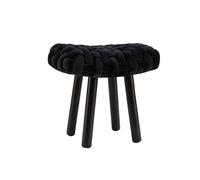 Taburete de tocador de terciopelo, taburete rectangular otomano tapizado para maquillaje con patas de madera maciza, reposapiés de sofá, asiento adicional para sala de estar, dormitorio, vestidor