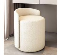 Taburete de tocador giratorio de 360°, silla cómoda tapizada para dormitorio y sala de estar, elegante asiento de tocador, perfecto para aplicaciones de belleza y maquillaje