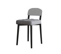 Taburete de tocador moderno, silla cuadrada de maquillaje con acolchado de piel sintética suave, taburete apilable, patas de metal elegantes, cómodo asiento de maquillaje para el hogar y el comedor