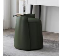 Taburete de tocador - Silla de maquillaje de poliuretano, otomana acolchada rectangular con respaldo para sala de maquillaje y dormitorio