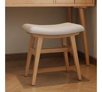 Taburete de tocador tapizado con patas de madera maciza, banco versátil para entrada, cocina y piano, muebles elegantes y funcionales para el hogar