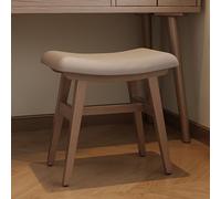 Taburete de tocador tapizado con patas de madera maciza, banco versátil para entrada, cocina y piano, muebles elegantes y funcionales para el hogar