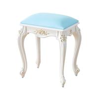 Taburete de tocador vintage, taburete de maquillaje redondo y rectangular, bonito asiento otomano, taburete de tocador de baño, estilo victoriano, altura sentada de 17 pulgadas