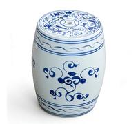 Taburete Decorativo De Cerámica para Jardín 36cm De Altura Ideal como Taburete Sofá Mesa Auxiliar O Mesita De Salón Taburete De Jardín De Cerámica Esmaltada Y Pintada A Mano Taburete De Tocador