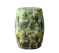 Taburete decorativo de cerámica para jardín, diseño de tambor hecho a mano, hecho a mano, para decoración de interiores y exteriores