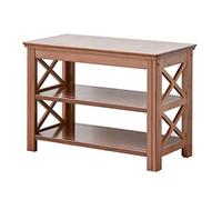 Taburete delgado que ahorra espacio para reposapiés para entrada, pasillo, sala de estar, banco de entrada, banco de zapatos de bambú, zapatero de gran capacidad hecho a mano (marrón B 31 x 11 x 17 p