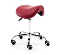 Taburete dental - Ajuste hidráulico de altura, cómodo diseño de sillín sobre ruedas para clínicas, spas, estudios de masaje, ajustable de 19 a 23 pulgadas de alto