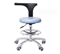 Taburete dental auxiliar para silla dental, reposabrazos, rotación de 360°, respaldo de piel sintética para oficina, cocina, dentista, tienda, laboratorio y hogar, 50 ~ 70 cm (44 ~ 58 cm)