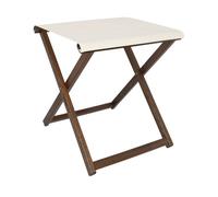 Taburete director plegable en madera, acabado nogal, 46x46x50 cm