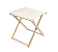 Scalpers Taburete Director Plegable Fabricada en Madera de Haya Estructura sin Barniz de Primera Calidad, Lona Color Crudo, 50x46x45,5