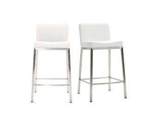 Taburete diseño 66cm blanco lote de 2 EPSILON