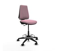Taburete elche cp bali rosa base piramidal ruedas 65mm nailon