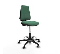 Taburete elche cp bali verde esmeralda base piramidal ruedas 65mm engo