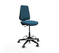 Taburete elche cp bali verde petroleo base piramidal ruedas 65mm engom