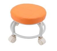 Taburete Enrollable Corto, Taburete Ergonómico bajo en Rodadura con Ruedas para la Oficina en Casa