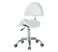 Taburete ergonómico con respaldo, silla de salón ajustable en altura sobre ruedas médicas, ideal para spa, tatuajes y profesionales de la belleza (color 1)