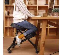Taburete ergonómico para rodilla, taburete de oficina, mejora tu postura con una posición de asiento en ángulo, cojines gruesos y cómodos, altura ajustable, enrollable, para el hogar y la oficina