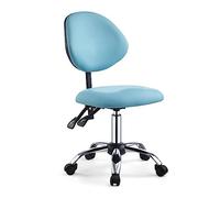 Taburete ergonómico - Silla rodante de altura ajustable con respaldo y ruedas, diseño inclinable profesional para higienistas dentales y profesionales