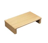 Taburete escalonado de madera maciza con almohadilla antideslizante, ángulo reforzado, diseño resistente para un uso seguro, 90 x 30 x 12 cm, acabado de barniz ecológico