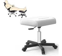 Taburete for pies de Silla for Juegos de Altura Ajustable, Soporte for pies de Cuero de PU, reposapiés con Ruedas for Debajo del Escritorio, reposapiés pequeño de Oficina, reposapiés de Oficina Tabure
