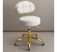 Taburete giratorio ajustable, base de 5 ruedas para salón y mostrador