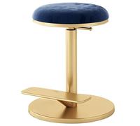 Taburete giratorio ajustable con cojín de terciopelo para asiento de tocador, perfecto para áreas de maquillaje y vestirse