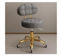 Taburete giratorio ajustable con soporte para la espalda, silla giratoria hidráulica para terapia profesional de belleza, spa, tatuaje y masaje