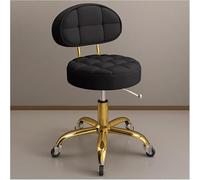 Taburete giratorio ajustable con soporte trasero y ruedas, silla giratoria hidráulica para uso profesional