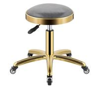 Taburete giratorio ajustable de altura pesada con ruedas de rodamiento para oficina, dormitorio, tienda, mostrador, salón, tocador, spa, masaje, escritorio de belleza (gris)