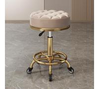 Taburete giratorio con cinco poleas giratorias de 360°, cojín rodante, taburete hidráulico de masaje de tatuaje, taburete de salón, silla giratoria ajustable para trabajo de dibujo con ruedas (tamaño