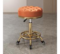 Taburete giratorio con cinco poleas giratorias de 360°, cojín rodante, taburete hidráulico de masaje de tatuaje, taburete de salón, silla giratoria ajustable para trabajo de dibujo con ruedas (tamaño