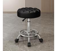 Taburete giratorio con cinco poleas giratorias de 360°, cojín rodante, taburete hidráulico de masaje de tatuaje, taburete de salón, silla giratoria ajustable para trabajo de dibujo con ruedas (tamaño