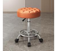 Taburete giratorio con cinco poleas giratorias de 360°, cojín rodante, taburete hidráulico de masaje de tatuaje, taburete de salón, silla giratoria ajustable para trabajo de dibujo con ruedas (tamaño